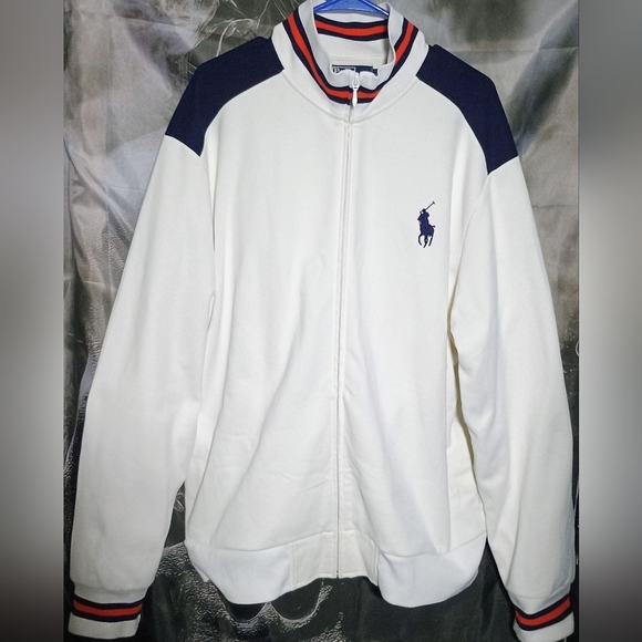 Rare Vintage Ralph Lauren Polo White  Jacket with Navy and Red Details - Picture 2 of 8